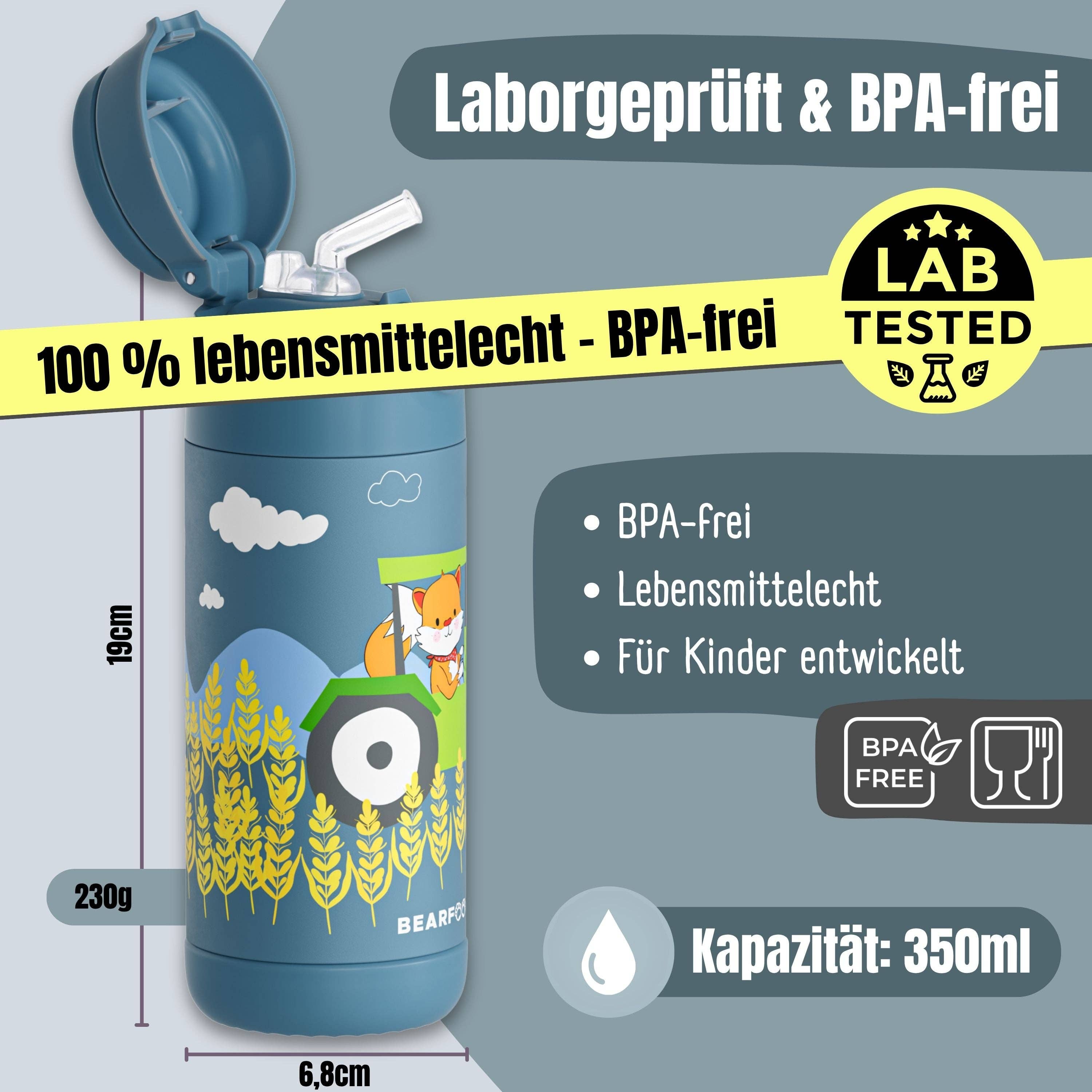 BEARFOOT Thermo Water Bottle Mermaid 350 ml Kids | Beetles & Bugs
