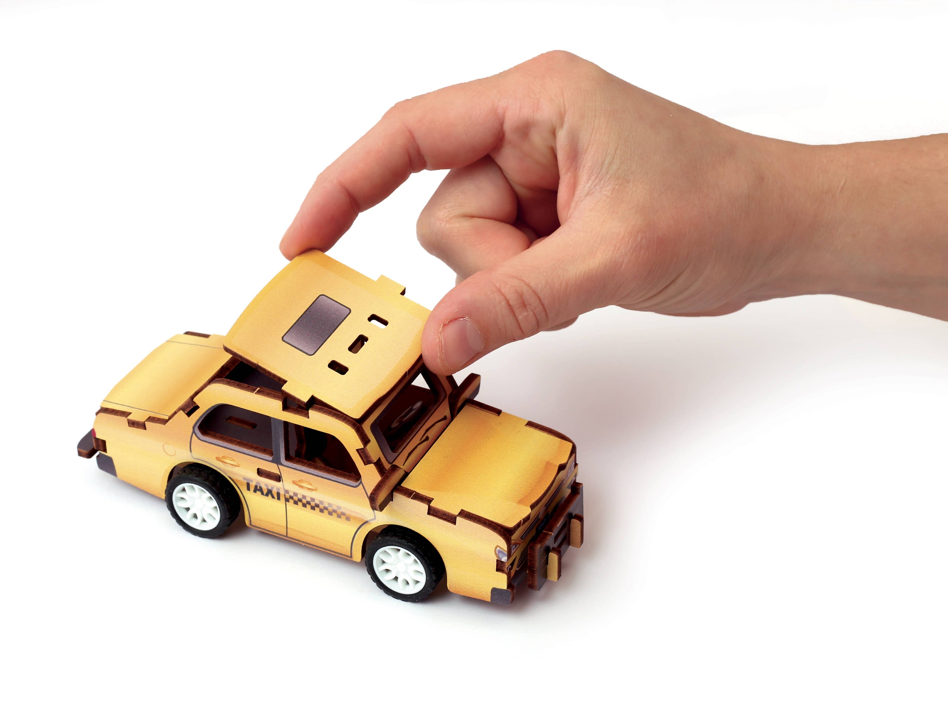 3D WOOD MODEL TAXI VEHICLE