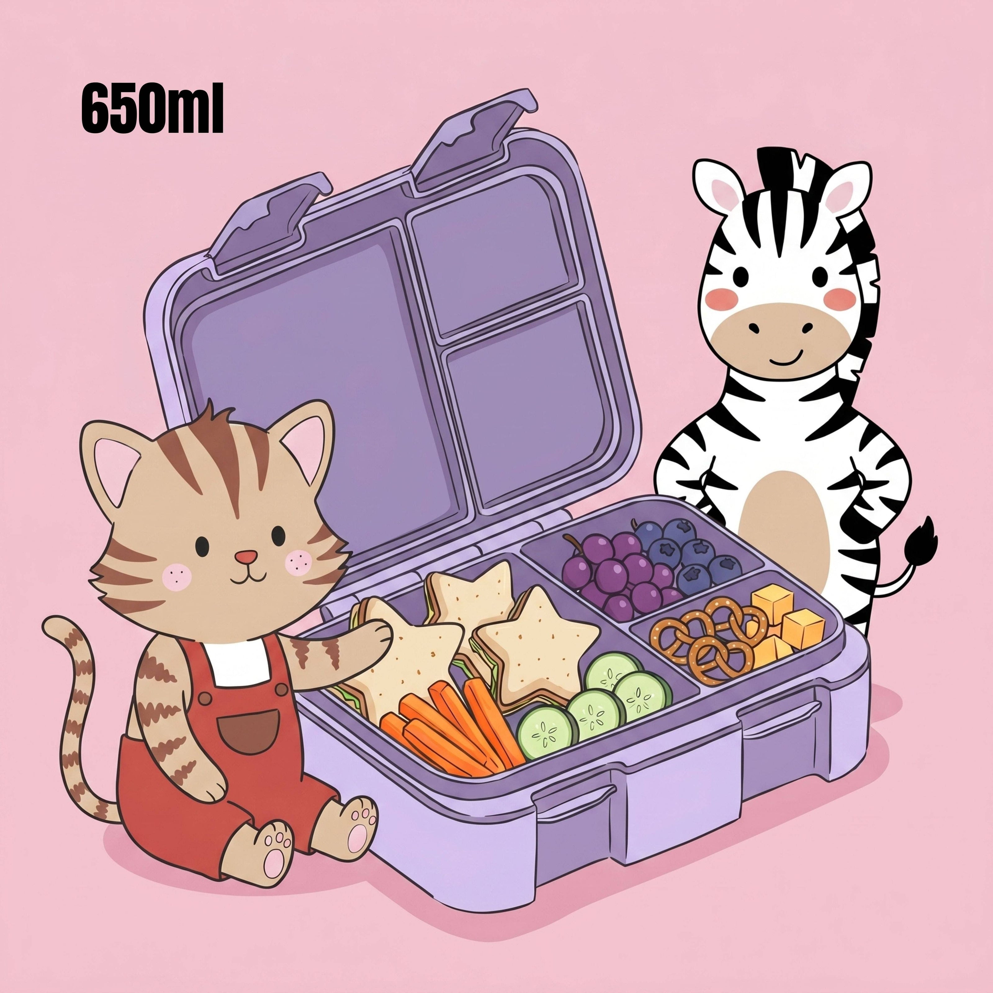 BEARFOOT Bento Box COMPACT Lunch Box 1000ml Kids