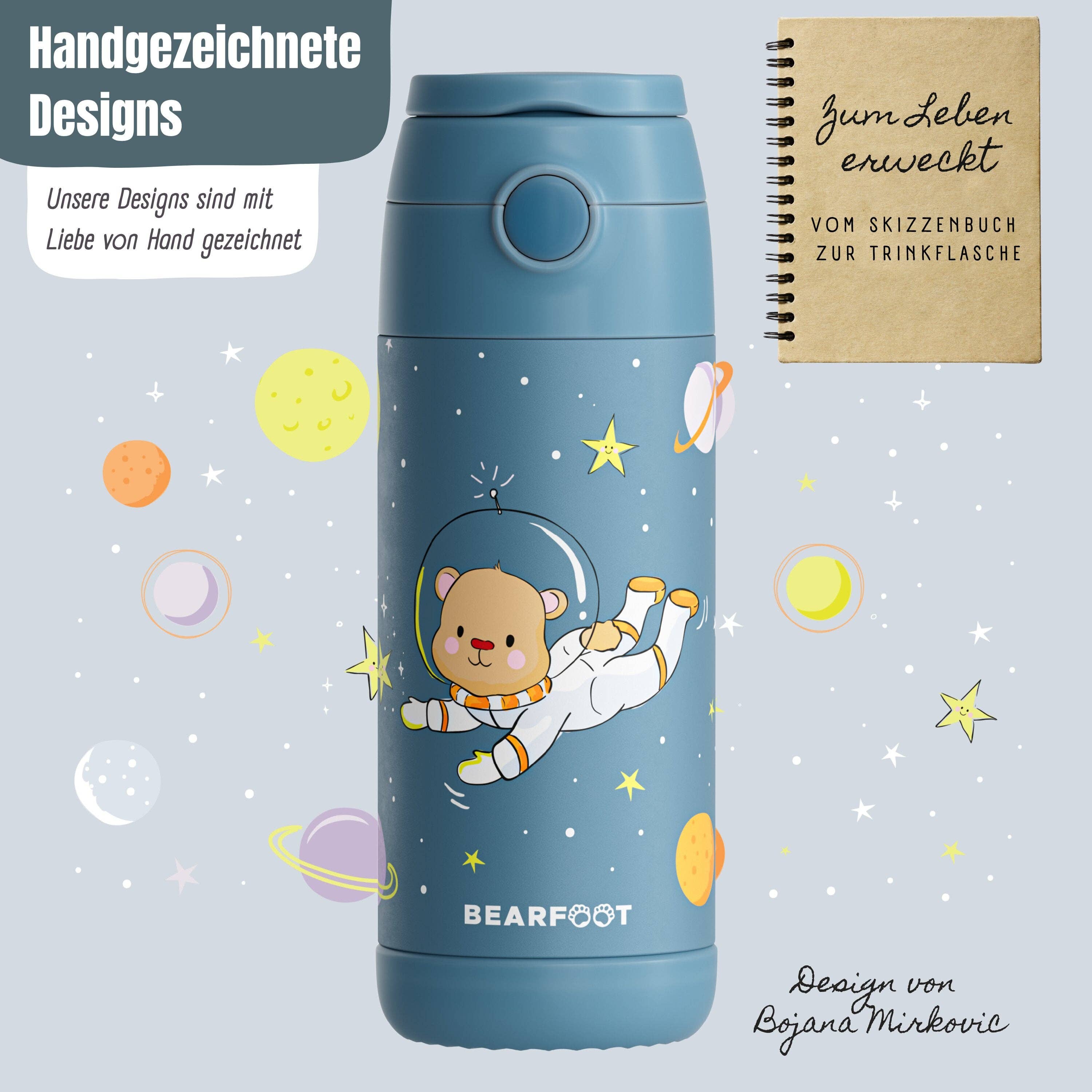 BEARFOOT Thermo Water Bottle Mermaid 350 ml Kids | Beetles & Bugs