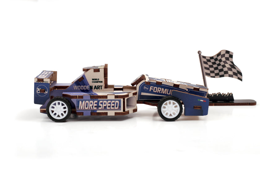 3D WOOD MODEL FORMULA 1 VEHICLE