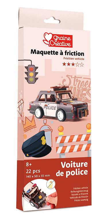 3D WOODEN MODEL POLICE VEHICLE