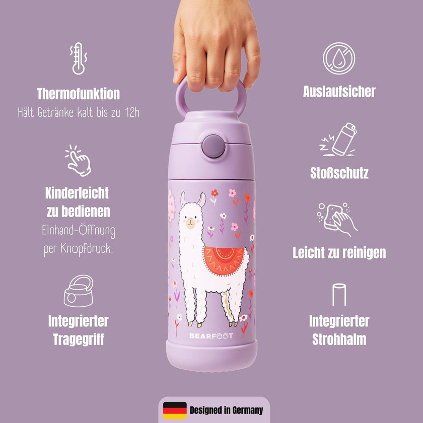 BEARFOOT Thermo Water Bottle Mermaid 350 ml Kids | Beetles & Bugs
