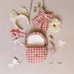 Stripy Glitter Bow Clips