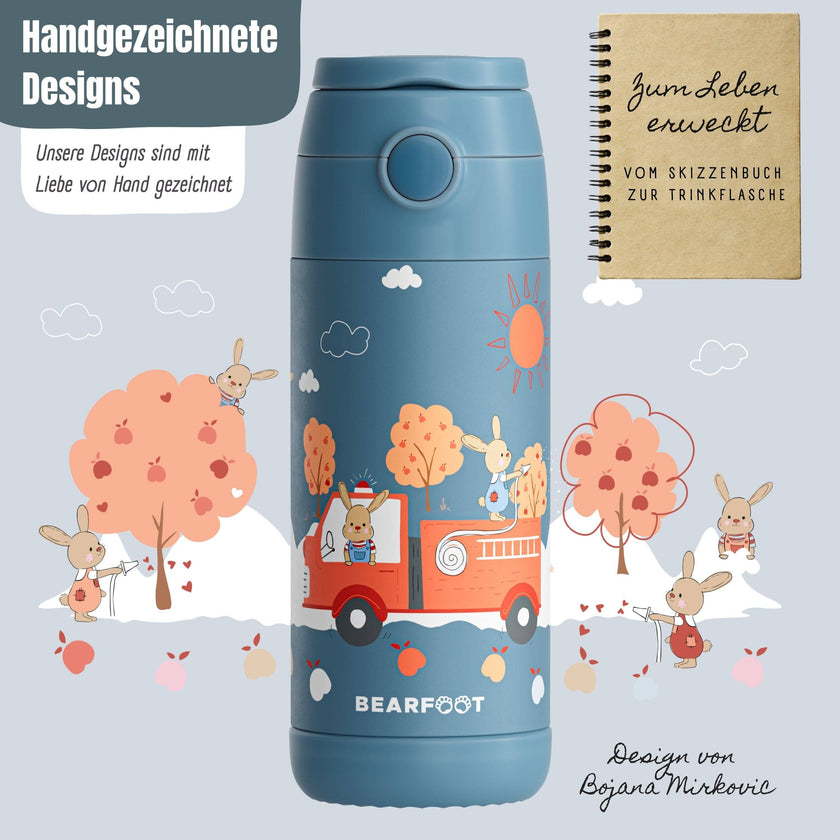 BEARFOOT Thermo Water Bottle Mermaid 350 ml Kids | Beetles & Bugs