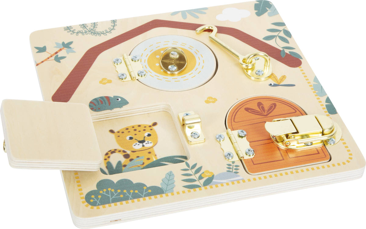 “Safari” motor skills board lock and bar | motor skills toys