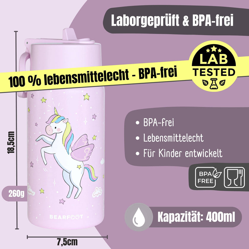 BEARFOOT Thermo Water Bottle Mermaid 350 ml Kids | Beetles & Bugs