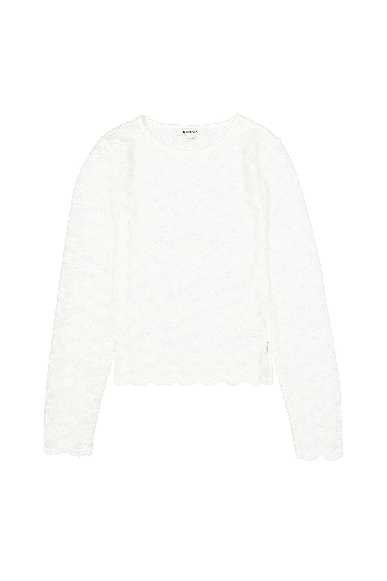 GARCIA Girls Teens T-shirt Long Sleeve Off White