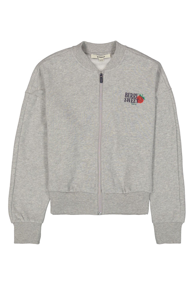 GARCIA Girls Teens Cardigan Sweat Soft Grey Melee