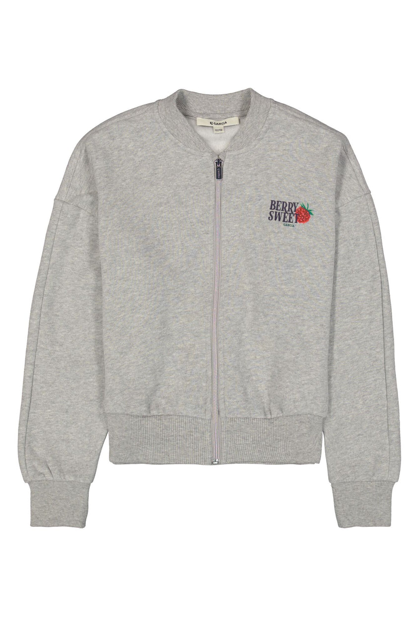 GARCIA Girls Teens Cardigan Sweat Soft Grey Melee