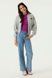 GARCIA Girls Teens Cardigan Sweat Soft Grey Melee