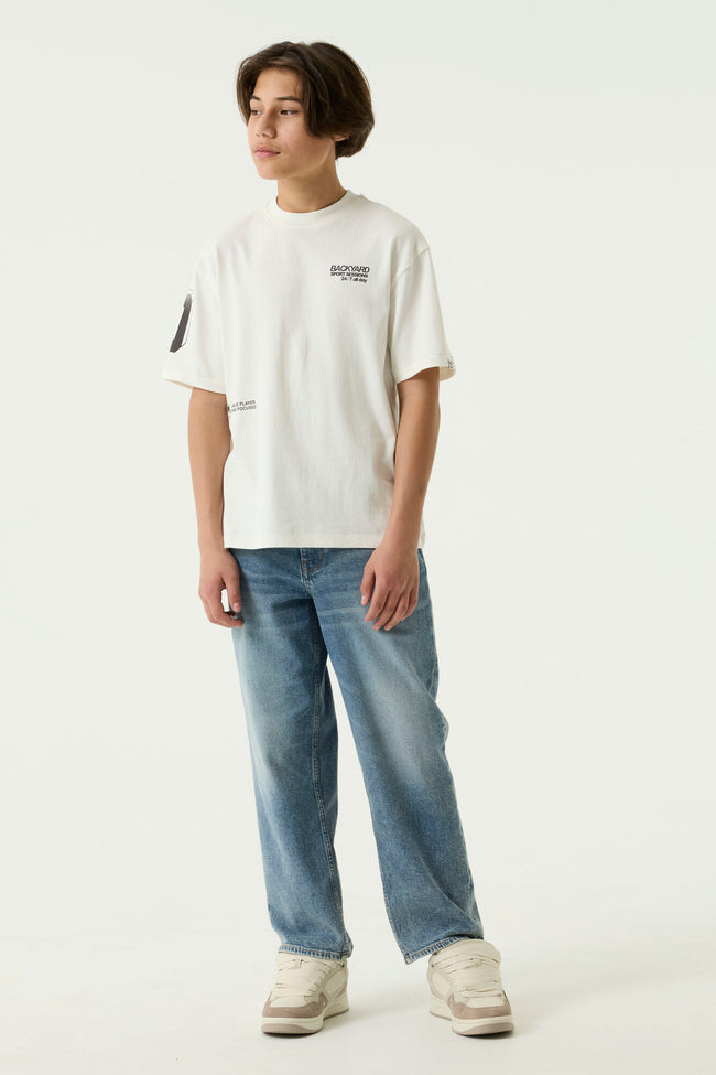 GARCIA Boys Teens T-shirt Short Sleeve Off White