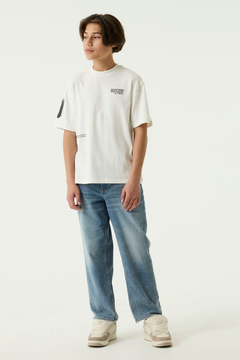 GARCIA Boys Teens T-shirt Short Sleeve Off White