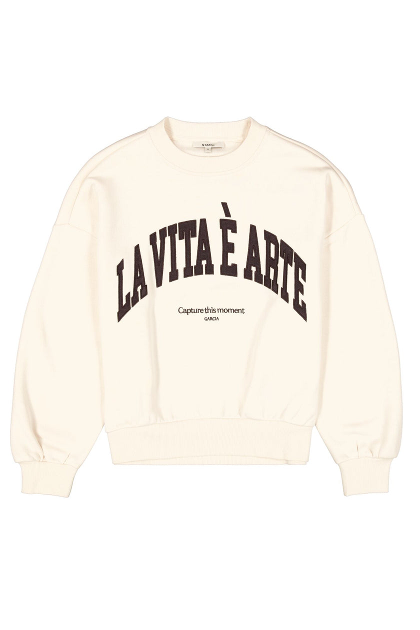 GARCIA Ladies Sweater Whitecap
