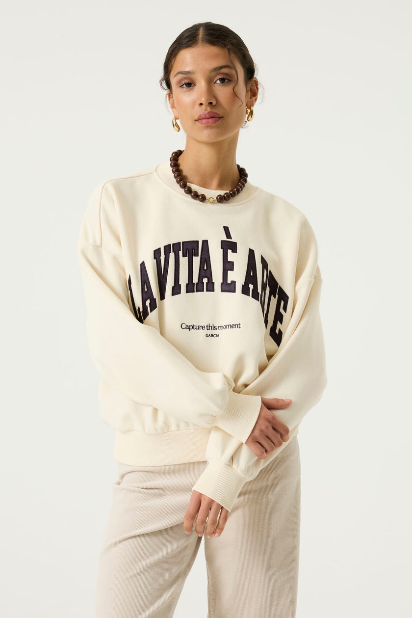 GARCIA Ladies Sweater Whitecap