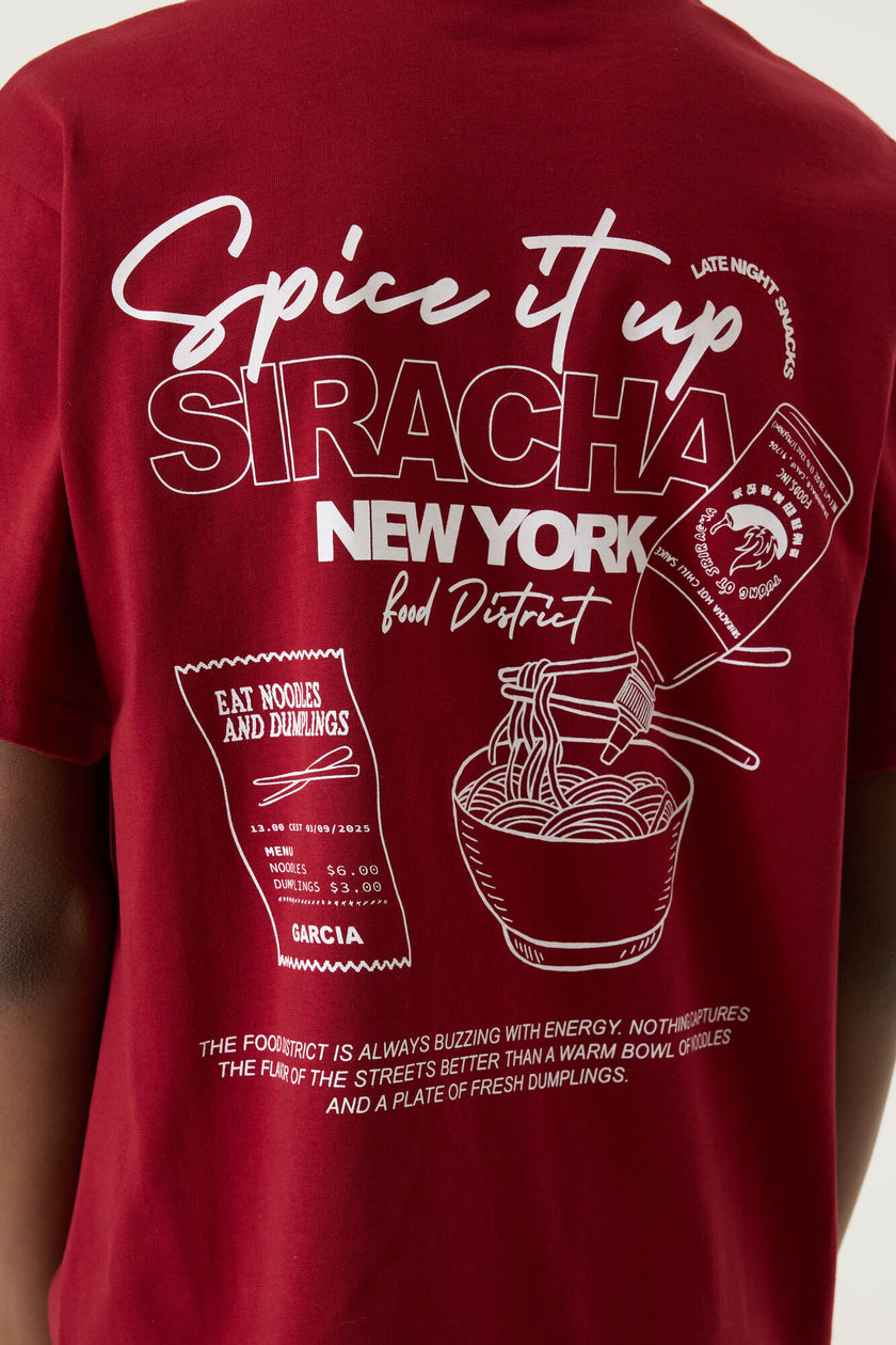 GARCIA Boys Teens T-shirt Short Sleeve Red Flame