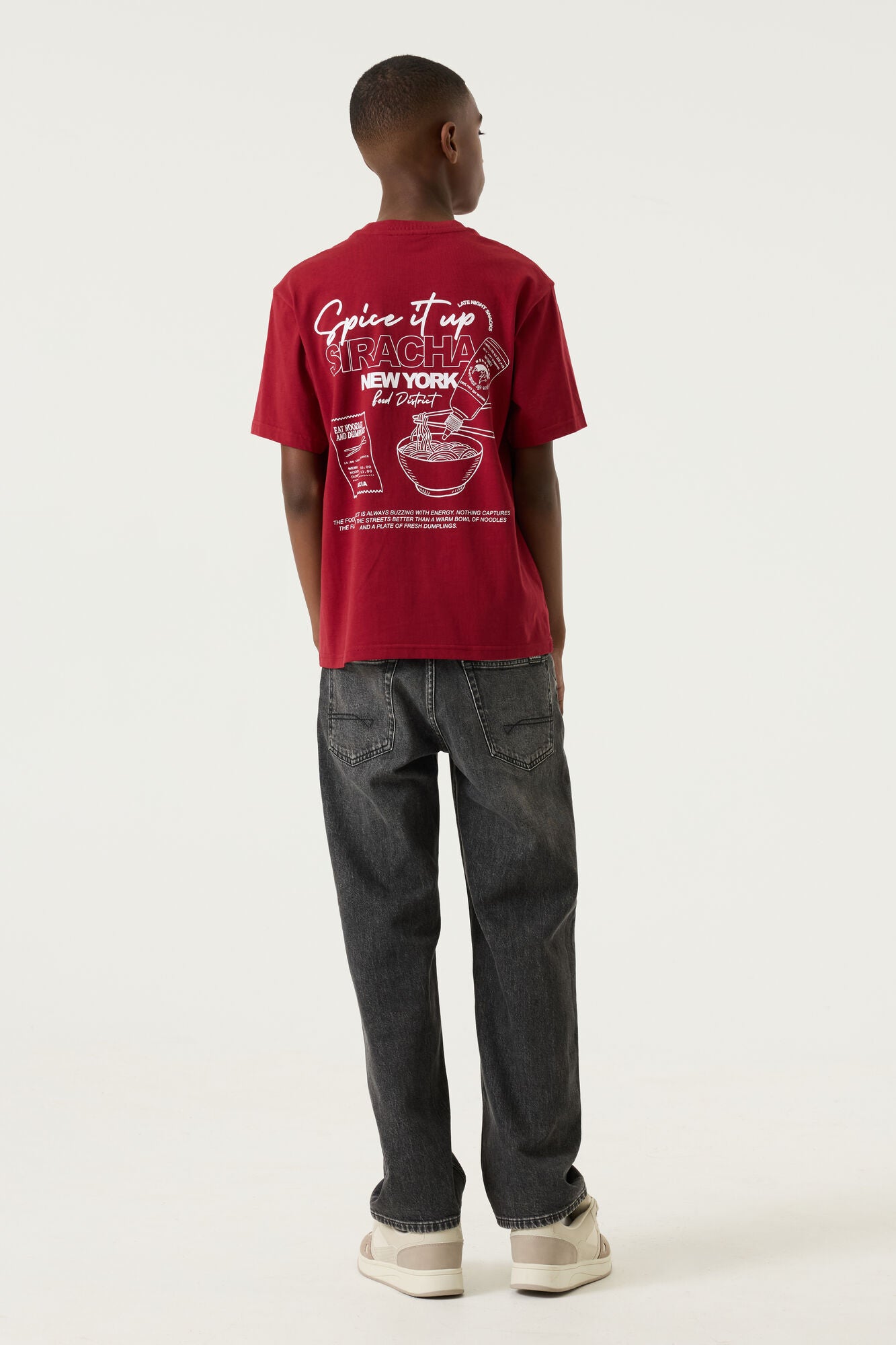 GARCIA Boys Teens T-shirt Short Sleeve Red Flame