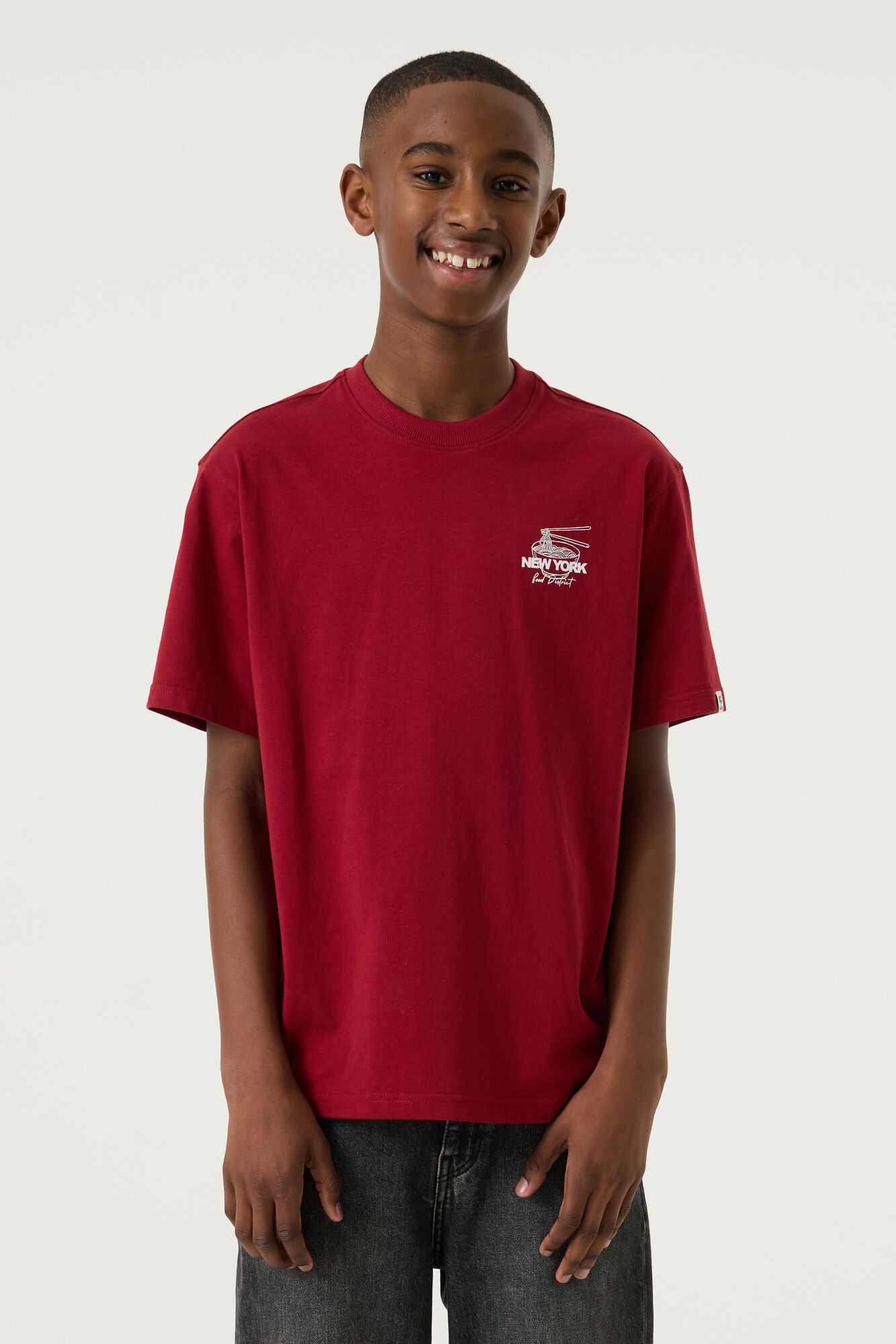 GARCIA Boys Teens T-shirt Short Sleeve Red Flame