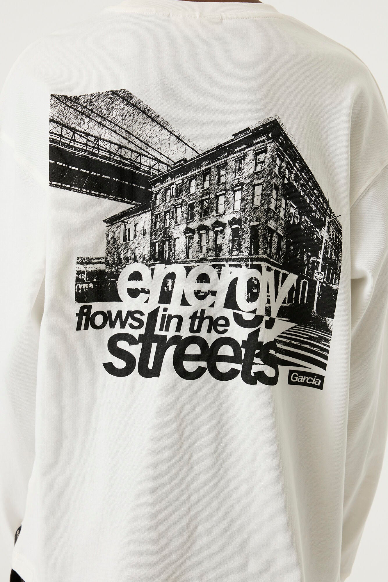 GARCIA Boys Teens T-shirt Long Sleeve Off White