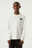 GARCIA Boys Teens T-shirt Long Sleeve Off White
