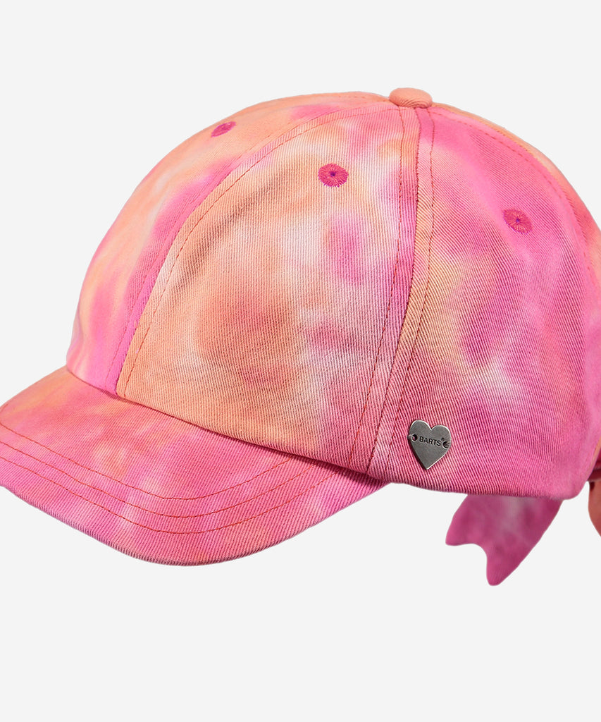 Details: The Flamingo Cap is a lined, cotton cap with a bow tie closure at the back for an adjustable fit.  Sizing:  50cm - Age: 1,5-3Y  53cm - Age: 4-8Y  Color: fuchsia orange  Composition: 85% Cotton 15% Polyester 