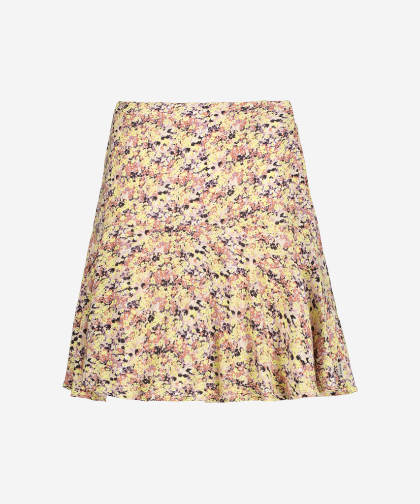 Details: Nice soft skirt with all over print flowers and elasticated waistband.  Color:  ﻿fresh lemon  Composition:  100% Viscose  