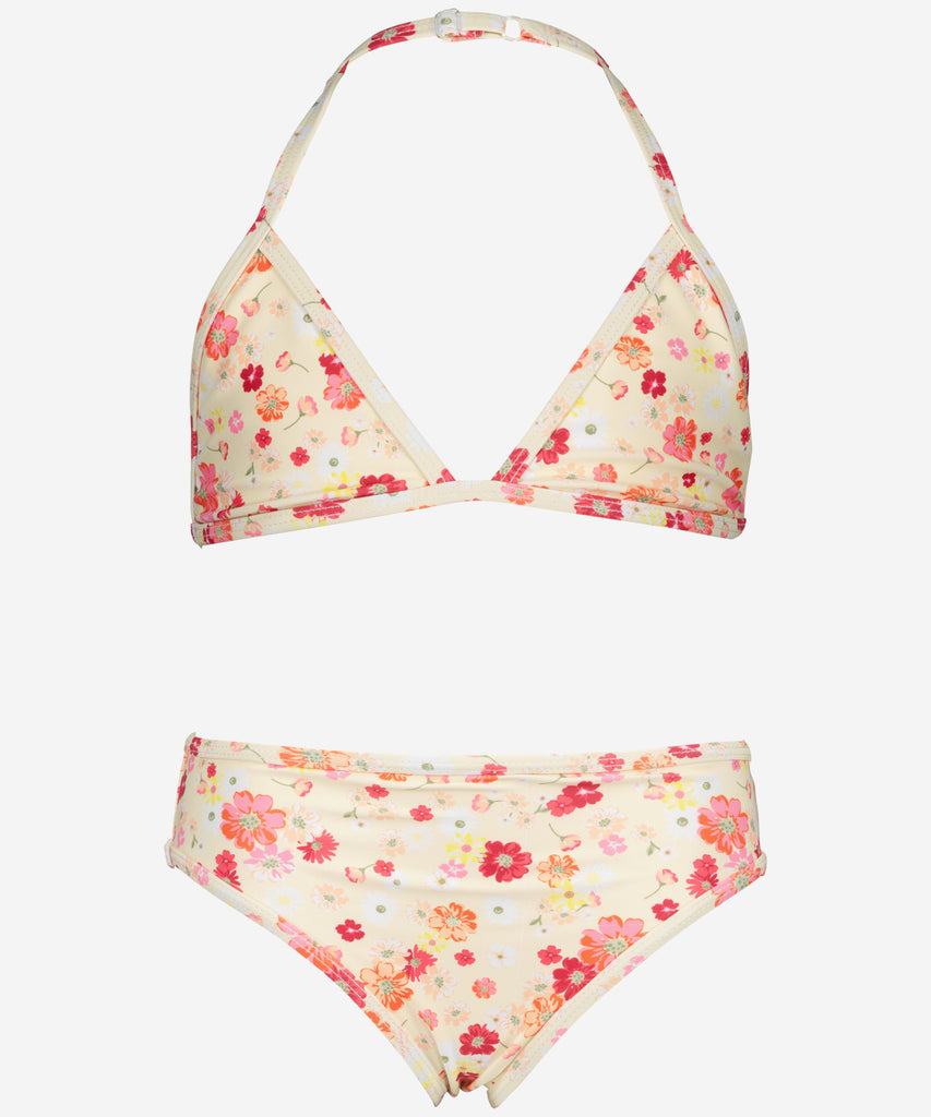 Details: Bikini with all over print flowers.   Color: Butter yellow  Composition: 80% Polyamide / 20% Elastane 